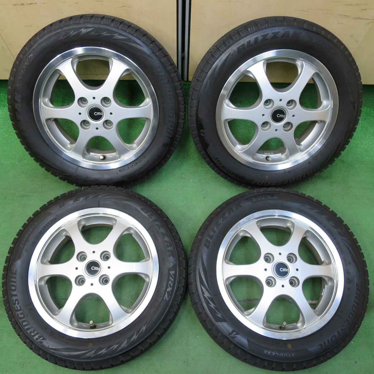 [送料無料] 4本価格！20年★スタッドレス 155/65R14 ブリヂストン ブリザック VRX2 Citta 14インチ PCD100/4H★4111506イス