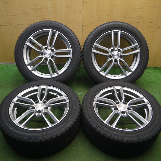 *送料無料* 超バリ溝!キレイ!ほぼ10分★ベンツ 等 EUROTECH 225/50R17 スタッドレス ヨコハマ アイスガード iG50 ユーロテック PCD112/5H★4040213Hス