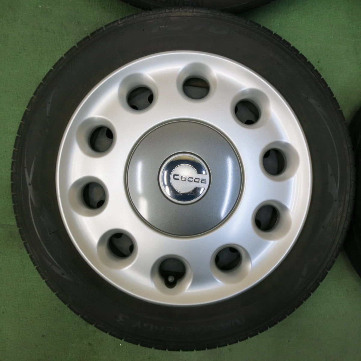 4本価格★ダイハツ ミラ ココア 純正 スチール 155/65R14 トーヨー ナノエナジー3 14インチ PCD100/4H★5050212SYノ