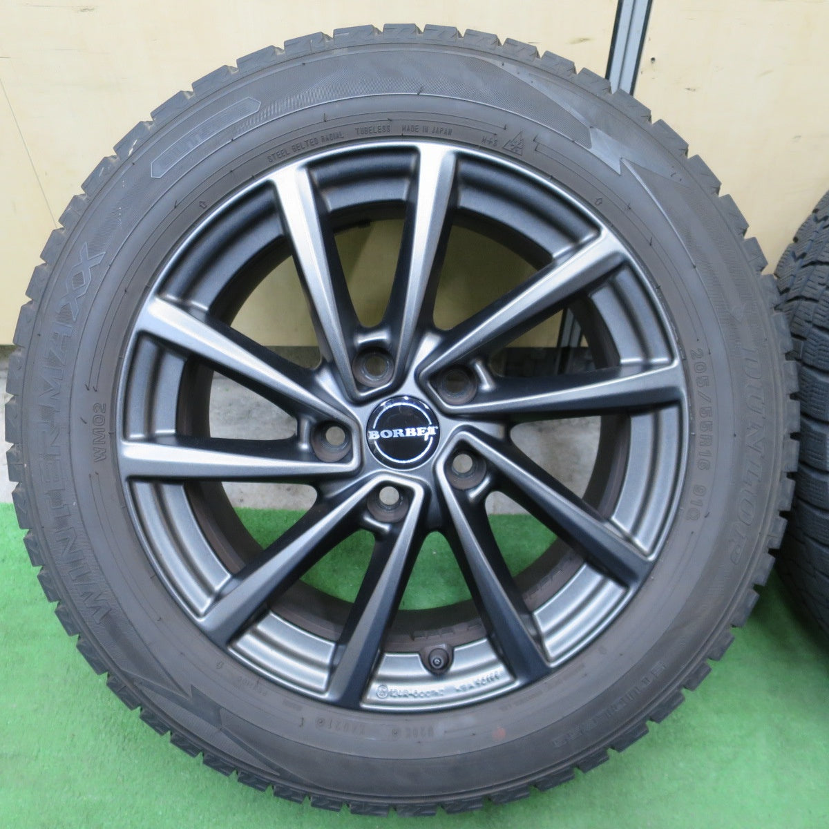 キレイ★BMW 等 BORBET typeV 205/55R16 スタッドレス ダンロップ ウインターマックス WM02 ボルベット タイプV 16インチ PCD112/5H★6021604ナス