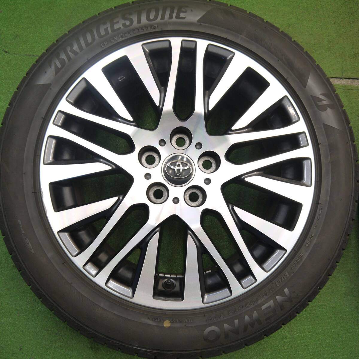 バリ溝 24年 9.5分★トヨタ 30系 ヴェルファイア アルファード SC ZG 純正 235/50R18 ブリヂストンNEWNO PCD114.3/5H★5040707Hノ