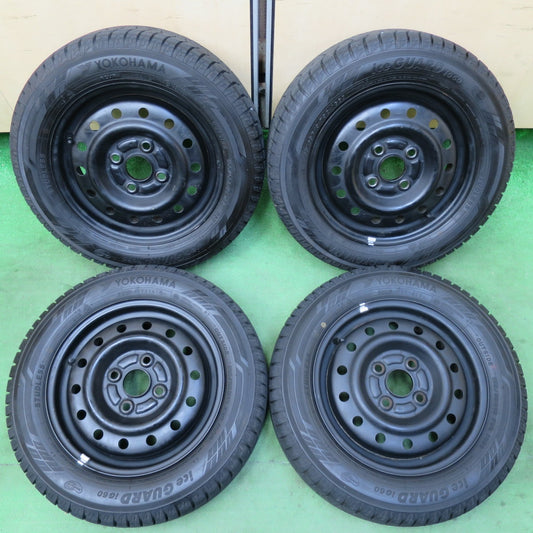 [送料無料] 超バリ溝！ほぼ10分★ダイハツ ミラ ムーヴ ハイゼット 等 純正 スチール 155/65R13 スタッドレス ヨコハマ アイスガード iG60 13インチ PCD100/4H★5031206イス