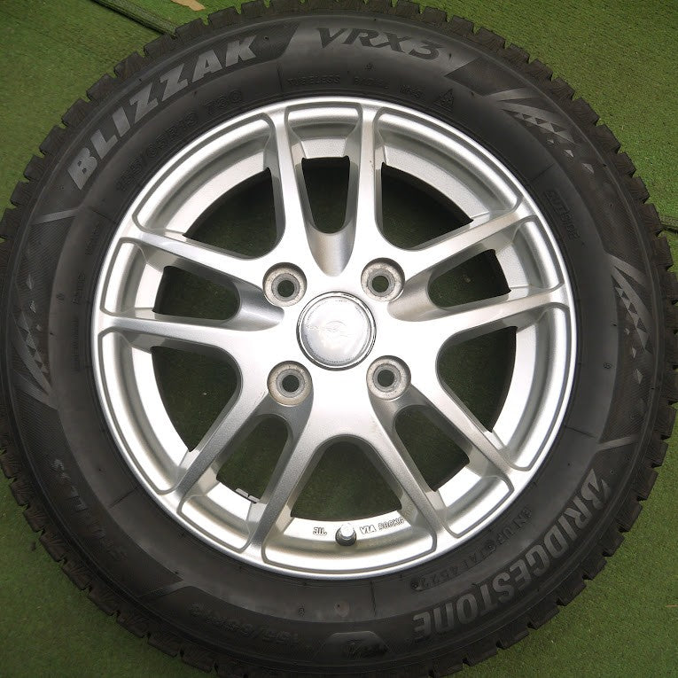*送料無料* バリ溝！9.5分以上！22年！★スタッドレス 155/65R13 ブリヂストン ブリザック VRX3 ENERGY LINE エナジーライン 13インチ PCD100/4H★4020602Hス