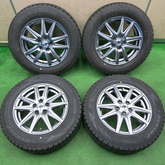 [送料無料] バリ溝！22年！キレイ！8.5分★プリウス 等 195/65R15 スタッドレス ダンロップ ウインターマックス WM02 SEIN ザイン 15インチ PCD100/5H★4112505TNス