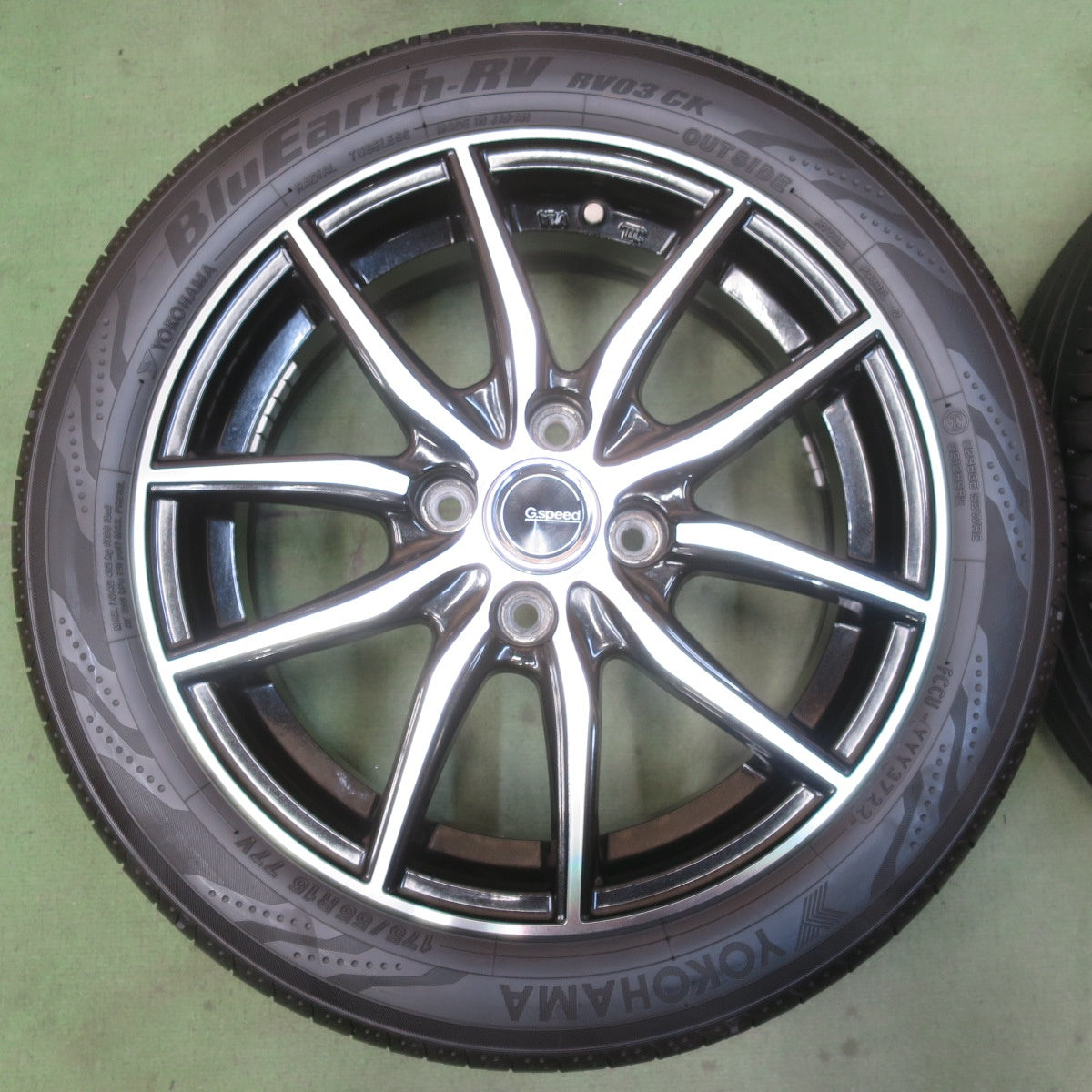 キレイ！22年◎175/55R15 ヨコハマ BluEarth-RV RV03 CK G.speed Gスピード ブルーアース 15インチ PCD100/4H◎6091107イノ
