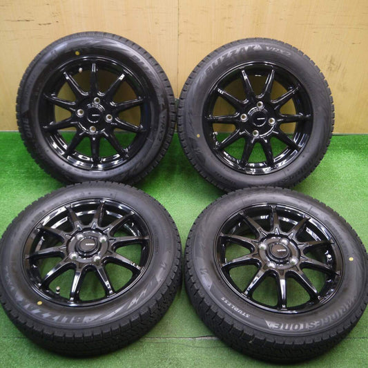 バリ溝！22年！キレイ！ほぼ10分★スタッドレス 155/65R14 ブリヂストン ブリザック VRX2 G-SPEED Gスピード 14インチ PCD100/4H★4122507Hス