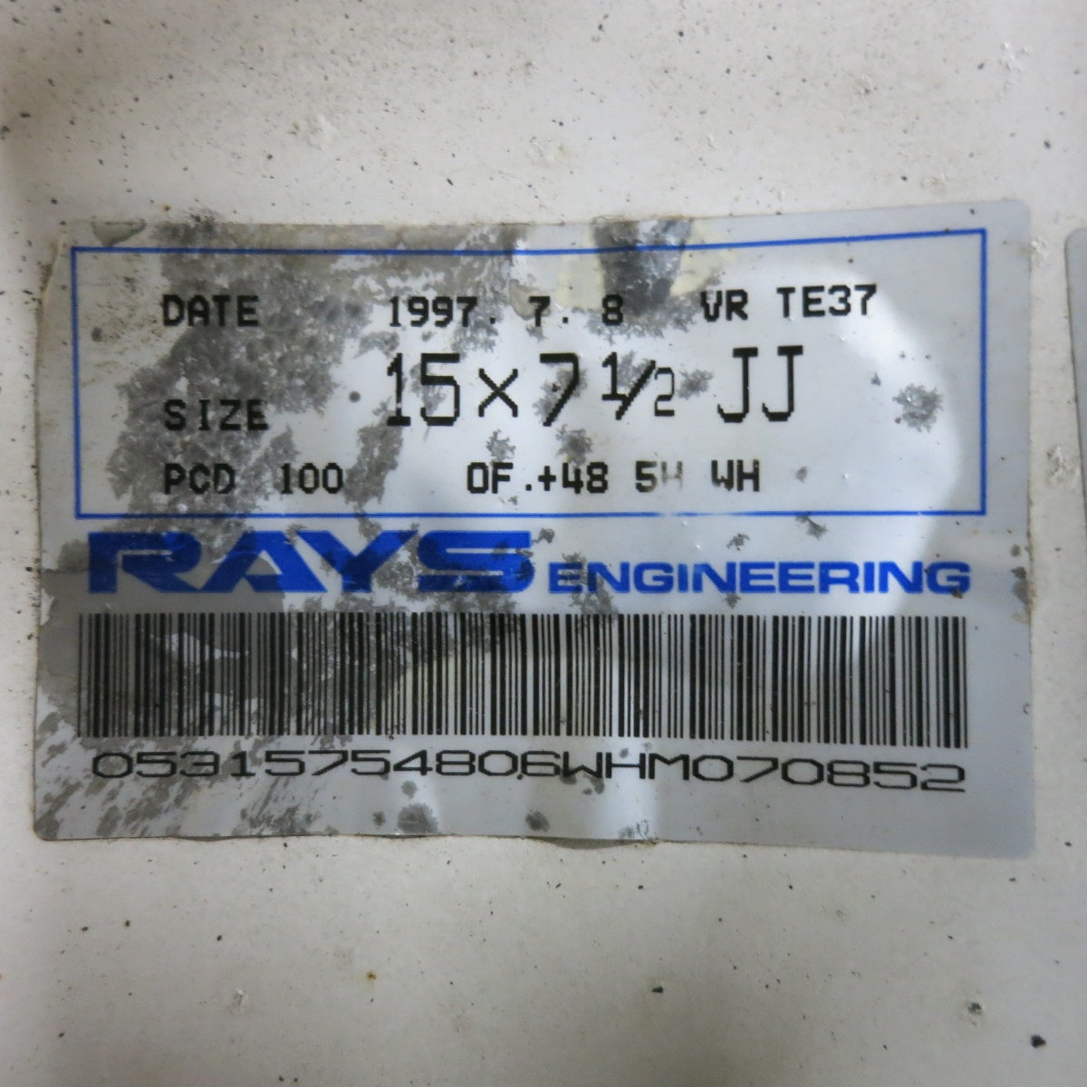 [送料無料] 4本価格★RAYS VOLK RACING VR TE37 TE37C レイズ ボルクレーシング ホイール 15インチ 15×7.5JJ PCD100/5H★5021003SYホ