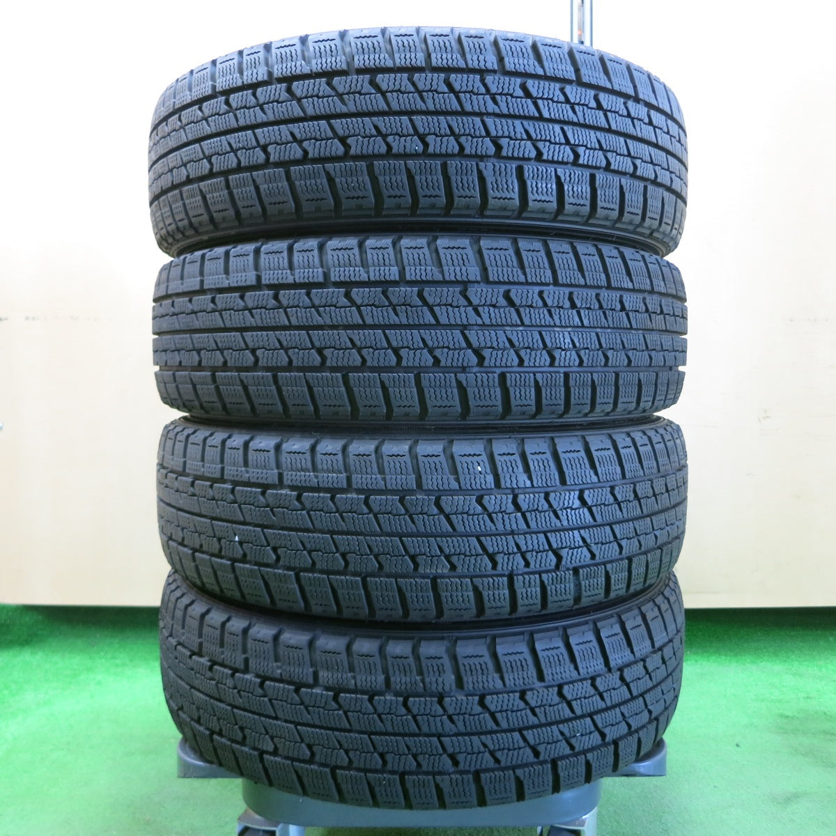 *送料無料* バリ溝！キレイ！9.5分★スタッドレス 155/65R14 グッドイヤー アイスナビ ZEA2 D.O.S. DOS 14インチ PCD100/4H★4041903イス
