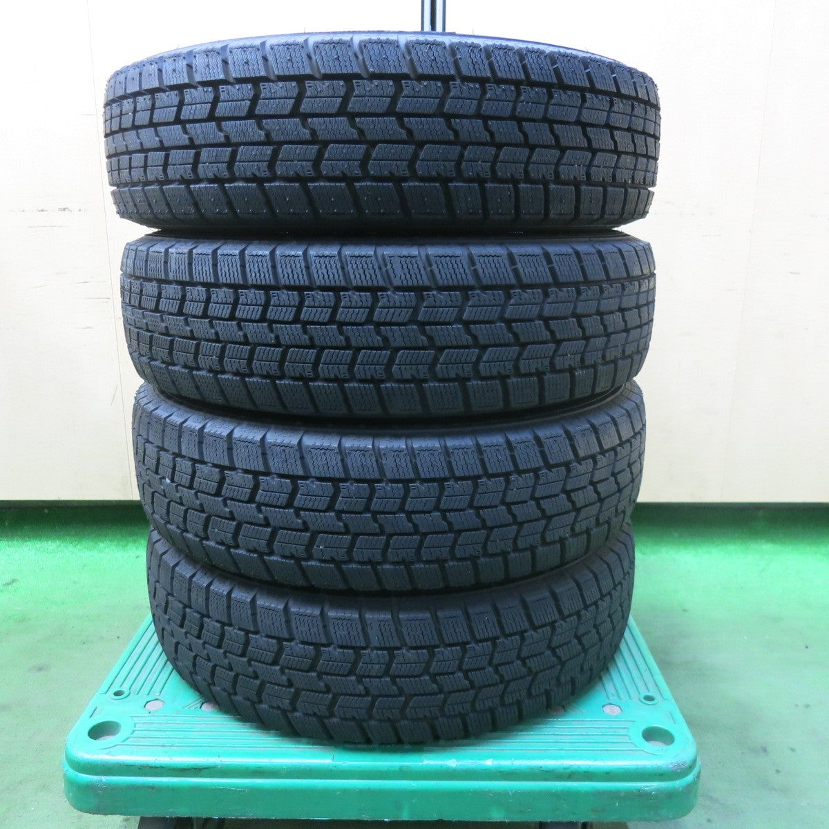 超バリ溝！22年！キレイ！ほぼ10分★スタッドレス 155/65R14 グッドイヤー アイスナビ7 V.E.X. VEX 社外 アルミ 14インチ PCD100/4H★5102202SKス