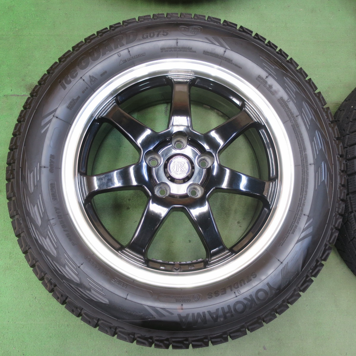 超バリ溝！23年！ほぼ10分★スタッドレス 225/65R17 ヨコハマ アイスガード G075 BRANDLE-LINE ブランドルライン 17インチ PCD114.3/5H★5101507イス