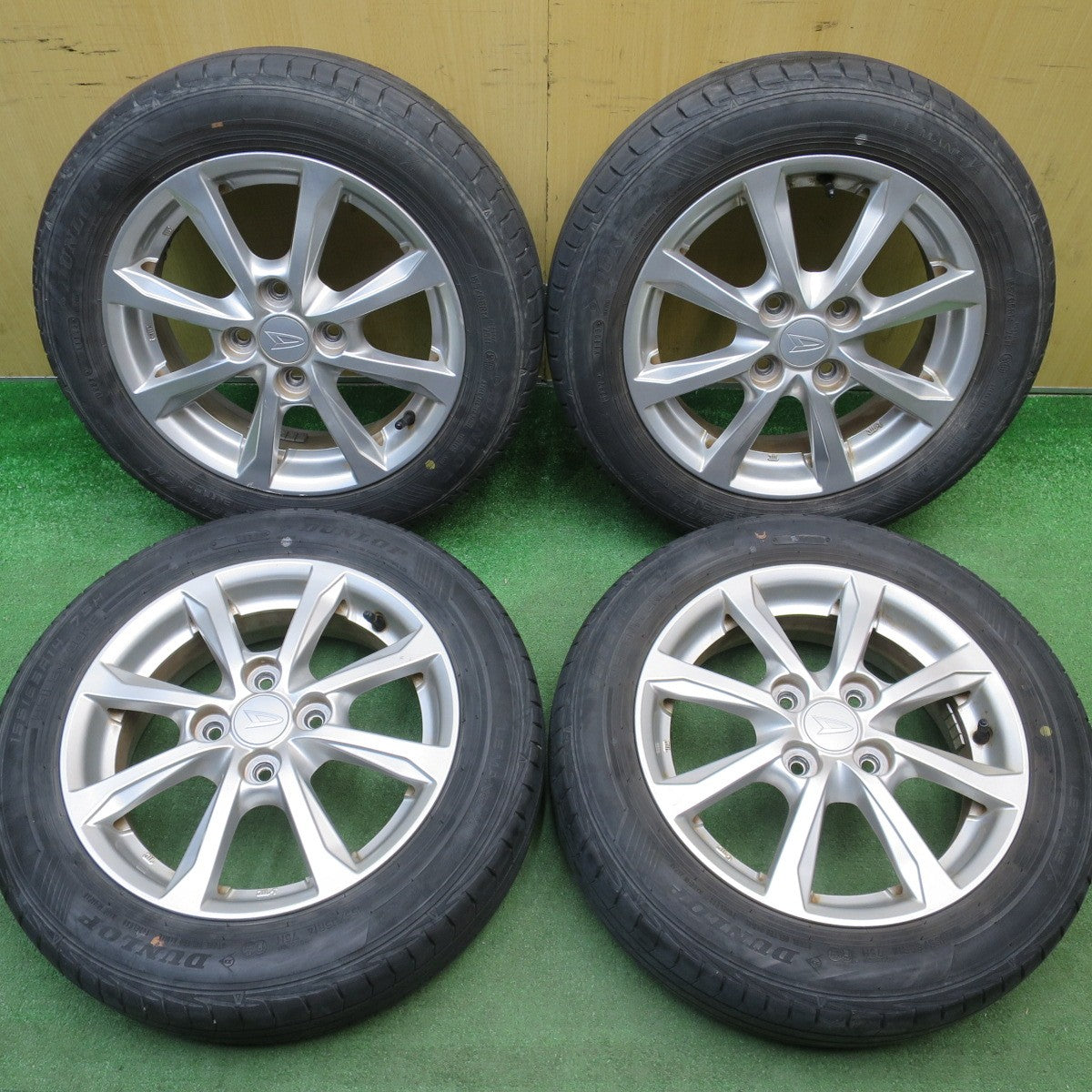 4本価格！23年★ダイハツ ミライース 純正 155/65R14 ダンロップ LE MANS V+ ルマン5+ 14インチ PCD100/4H★6032604NJノ