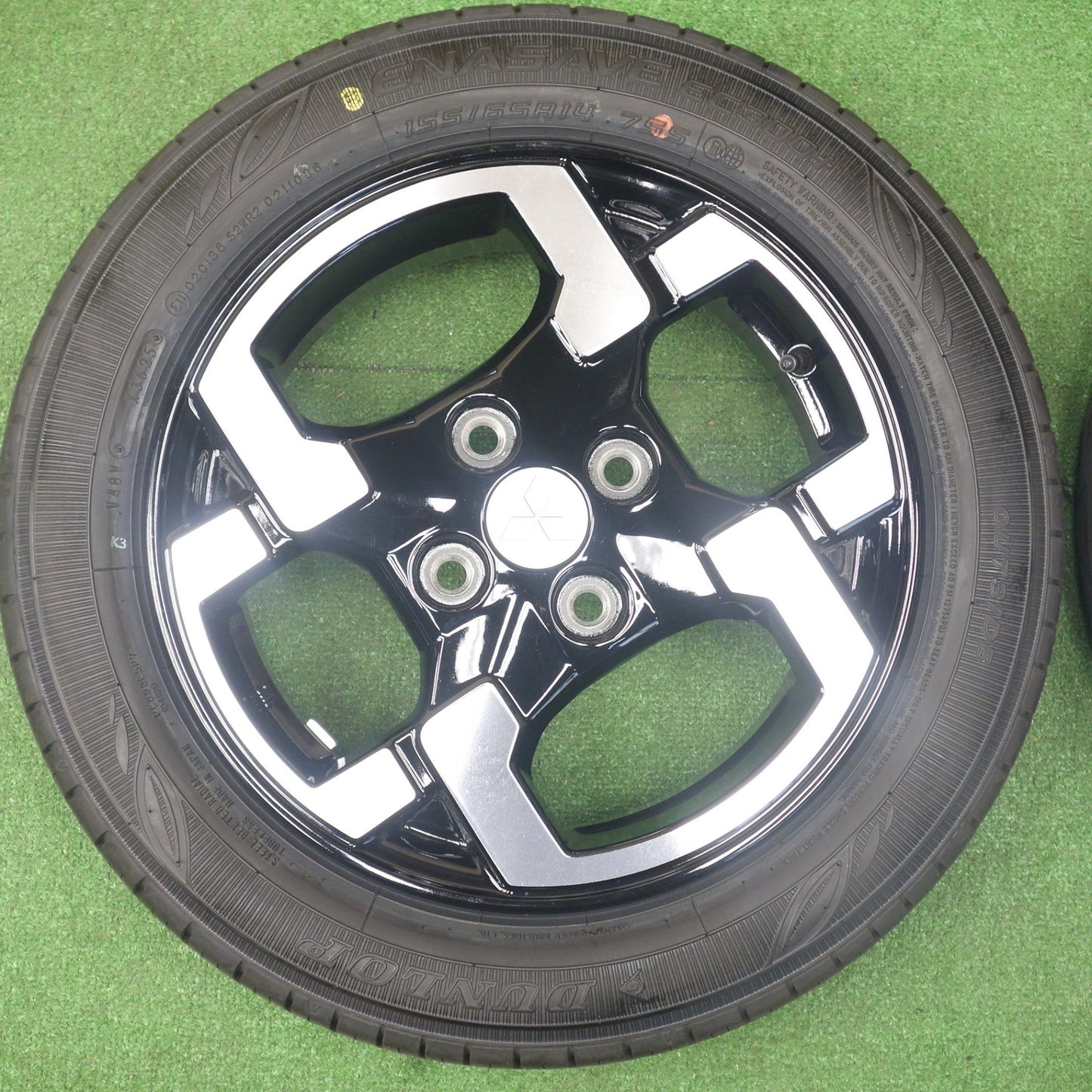新車外し！25年★三菱 デリカ ミニ 純正 155/65R14 ダンロップ エナセーブ EC300+ 14インチ PCD100/4H★6022101KTノ