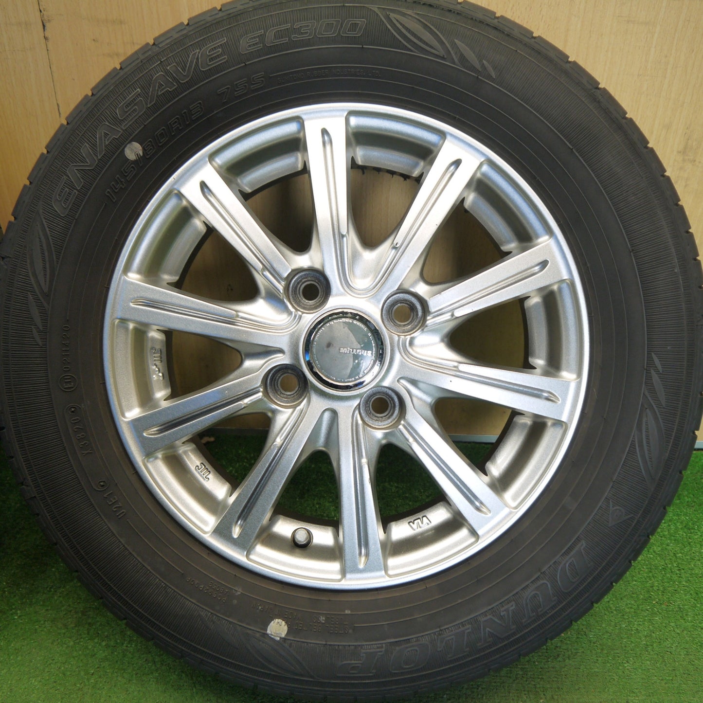 キレイ★145/80R13 ダンロップ エナセーブ EC300 MiLLOUS PS ミルアス 13インチ PCD100/4H★6042704Hノ