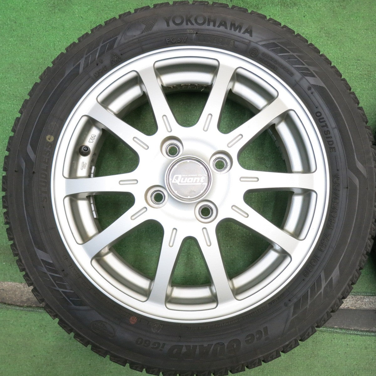 バリ溝！9分◎スタッドレス 155/65R14 ヨコハマ アイスガード iG60 Quant クアント 14インチ PCD100/4H◎6080607HAス