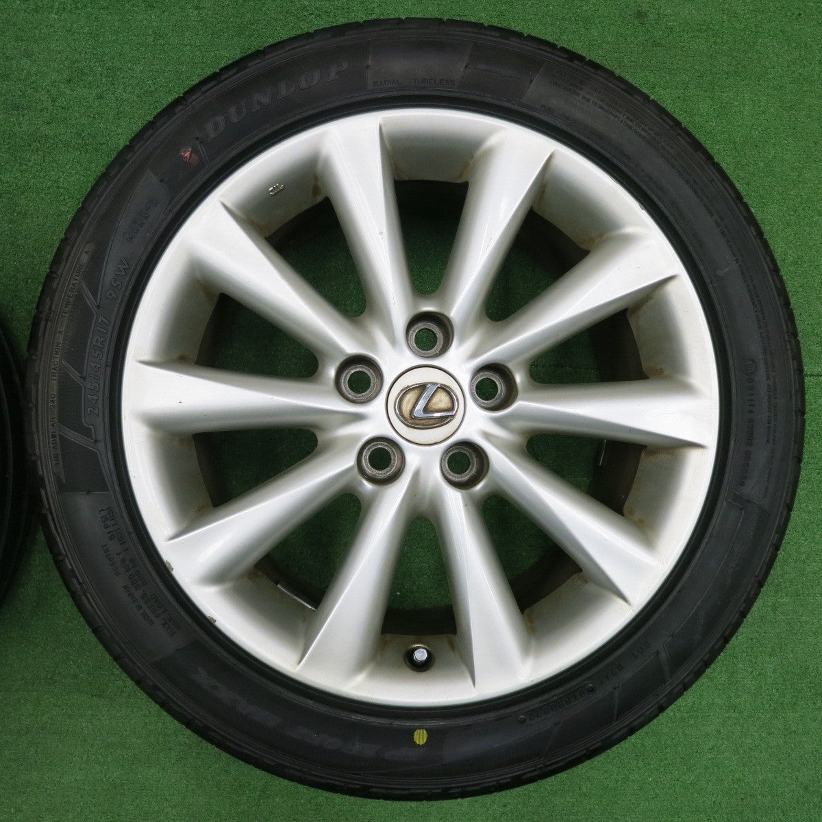 [送料無料] 超バリ溝！22年！ほぼ10分★レクサス IS 純正 225/45R17 ダンロップ SPスポーツマックス 17インチ PCD114.3/5H★4110501NJノ