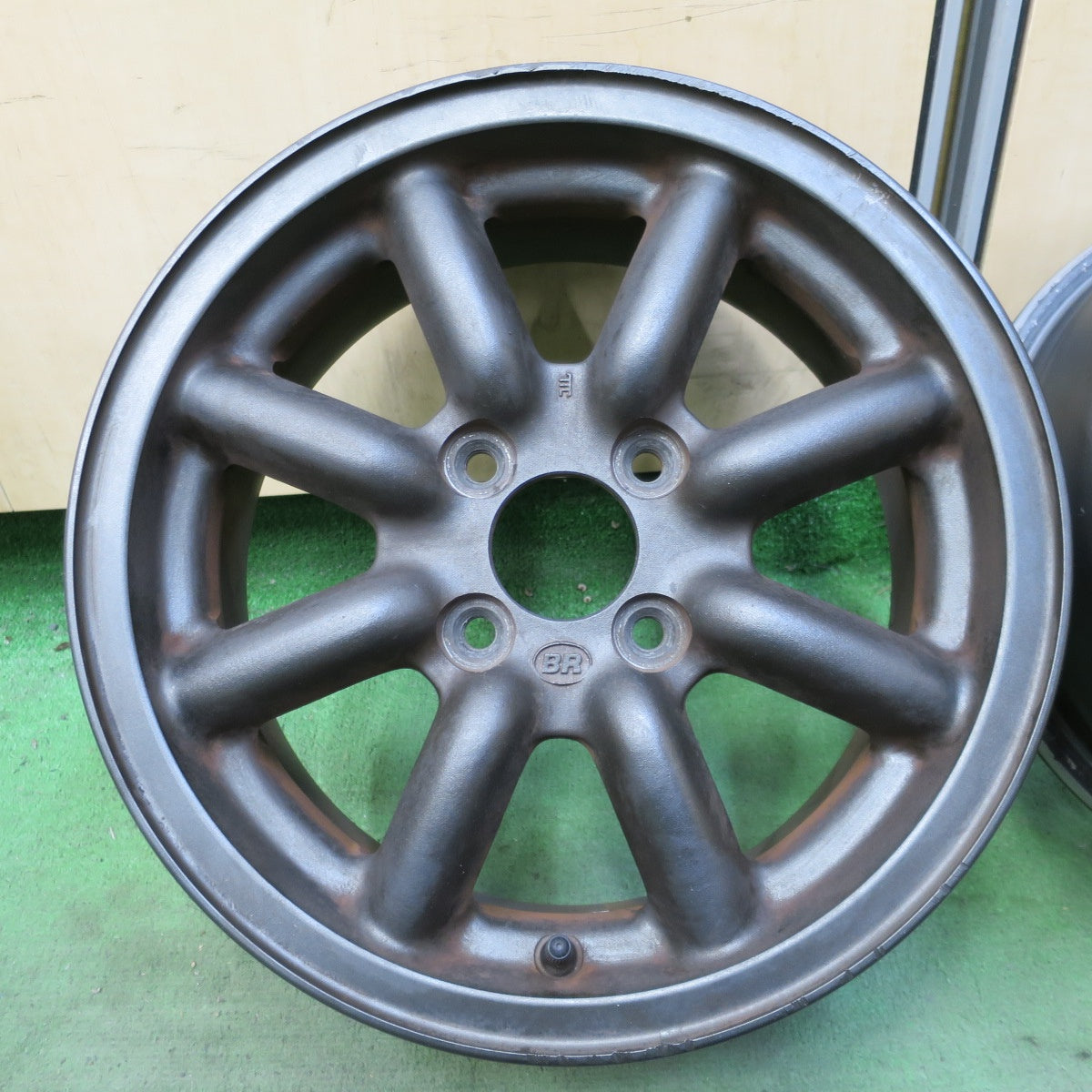 4本価格★BR ブラック レーシング 14インチ 8スポーク 旧車 当時物 14×6JJ PCD100/4H★6073103NGホ