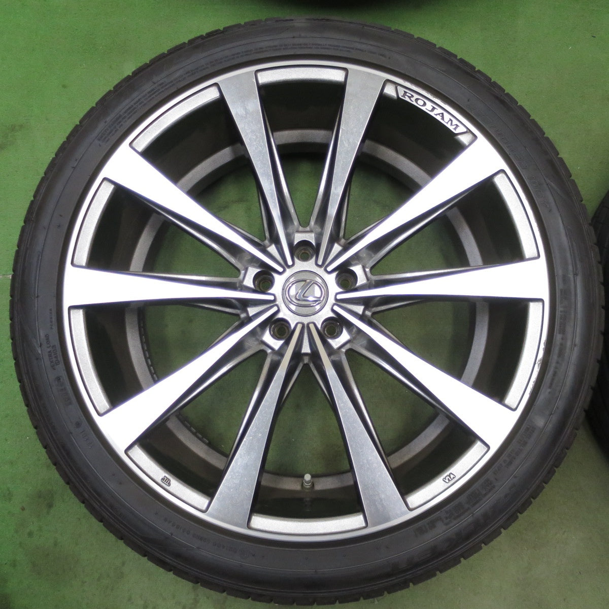 センサー付！バリ溝！24年！9分◎レクサス 等 ROJAM Slave 265/40R22 ファルケン アゼニス FK510 SUV ロジャム スレイヴ 22インチ PCD114.3/5H◎6081205NGノ