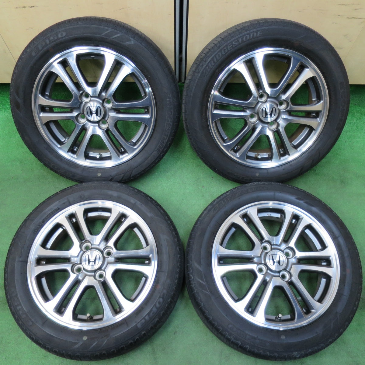 [送料無料] 4本価格★ホンダ JF1 JF2 N-BOX 純正 155/65R14 ブリヂストン エコピア EP150 14インチ PCD100/4H★4112912イノ