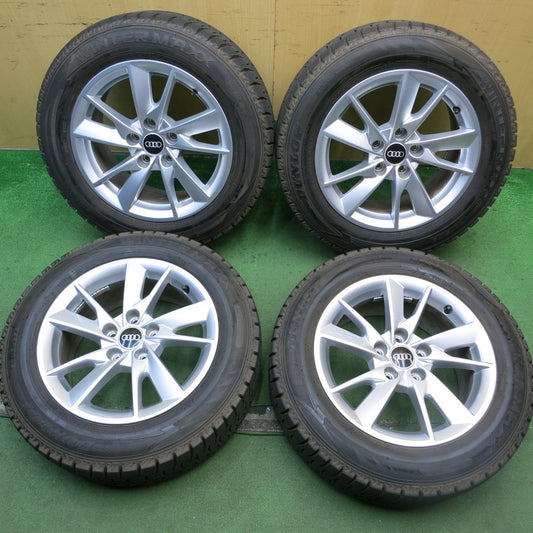 超バリ溝!22年!キレイ!9.5分以上★アウディ A4 8W 純正 205/60R16 スタッドレス ダンロップ ウインターマックス WM02 16インチ PCD112/5H★5080210HAス