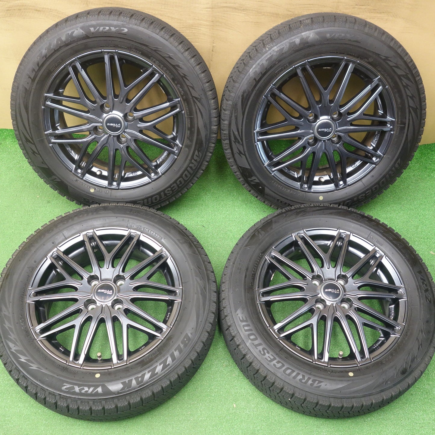 バリ溝！23年！キレイ！9分◎スタッドレス 175/65R15 ブリヂストン ブリザック VRX2 SIBILLA NEXT W45 シビラ ネクスト 15インチ PCD100/4H◎6060502KTス