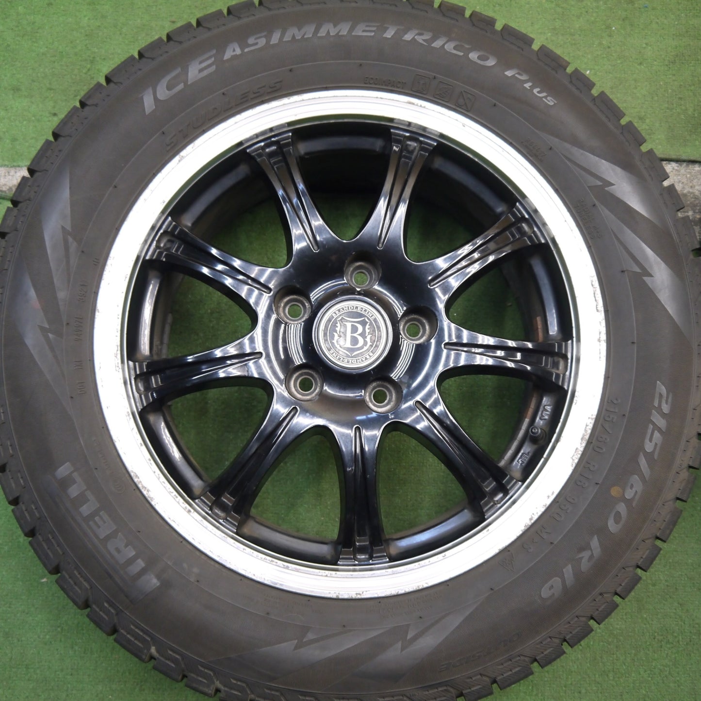 4本価格！21年★スタッドレス 215/60R16 ピレリ アイスアシンメトリコ プラス BRANDLE-LINE ブランドルライン 16インチ PCD114.3/5H★5082001Hス