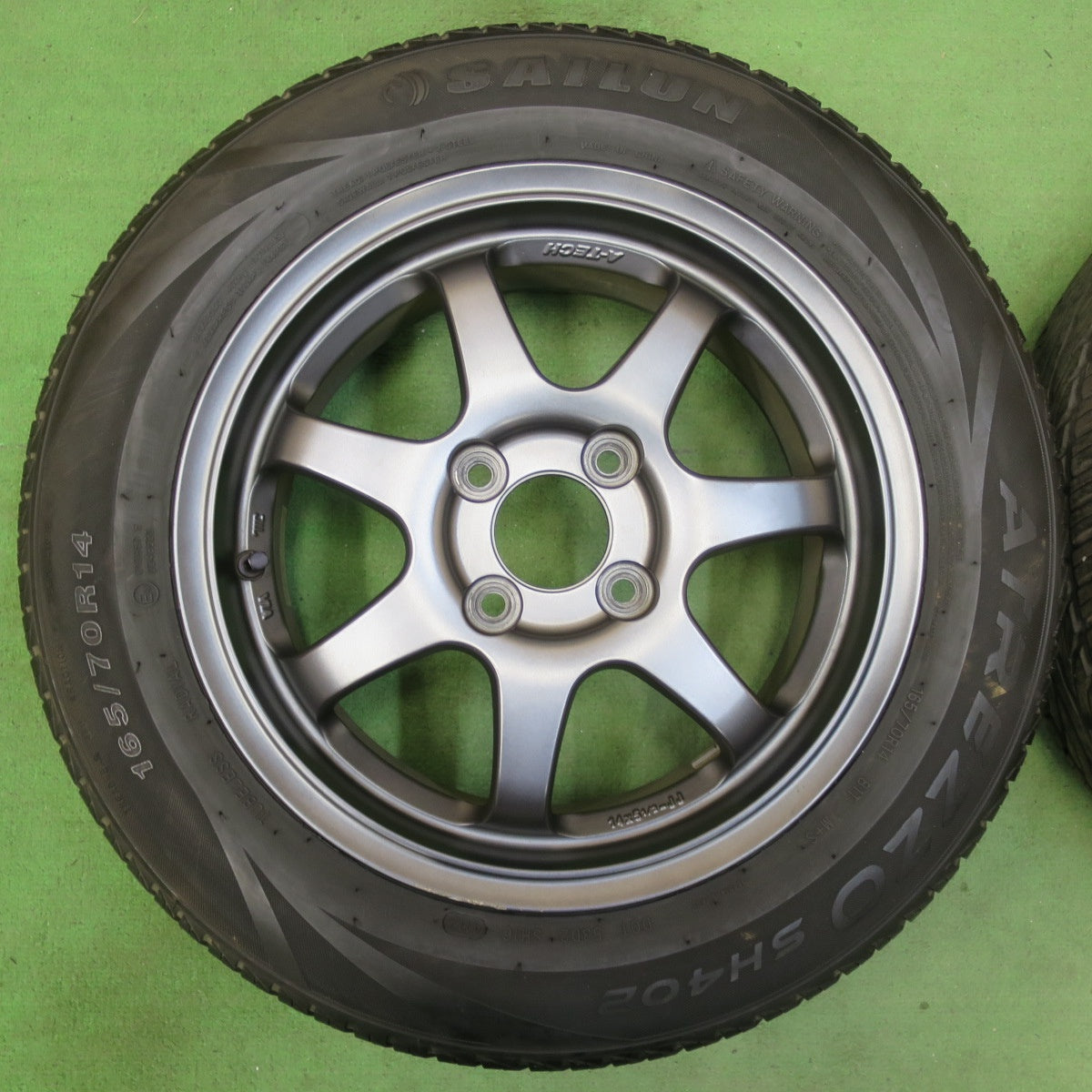 [送料無料] バリ溝！9分★165/70R14 サイルン ATREZZO SH402 A-TECH 14インチ PCD100/4H★5033110イノ