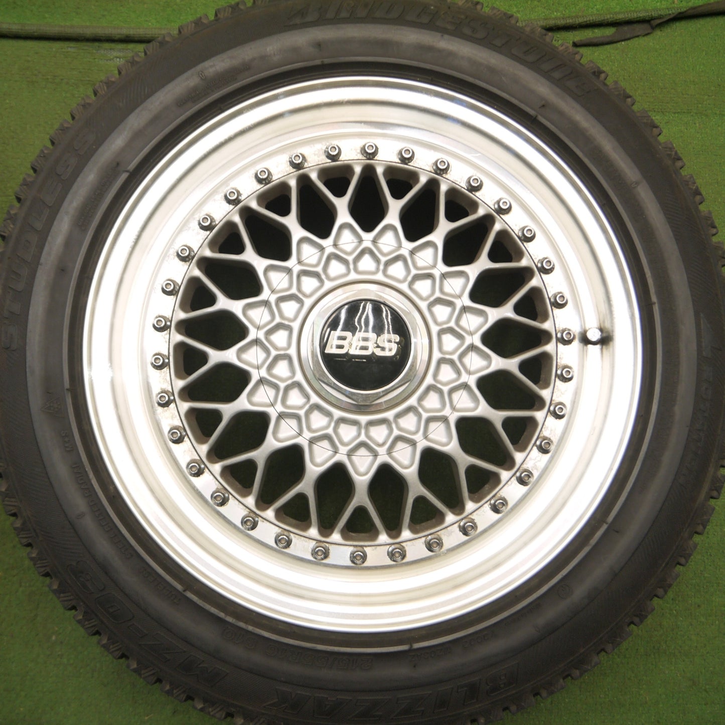 *送料無料* 4本価格★BBS RS317 215/55R16 スタッドレス ブリヂストン ブリザック MZ-03 16インチ PCD114.3/5H★4040208Hス