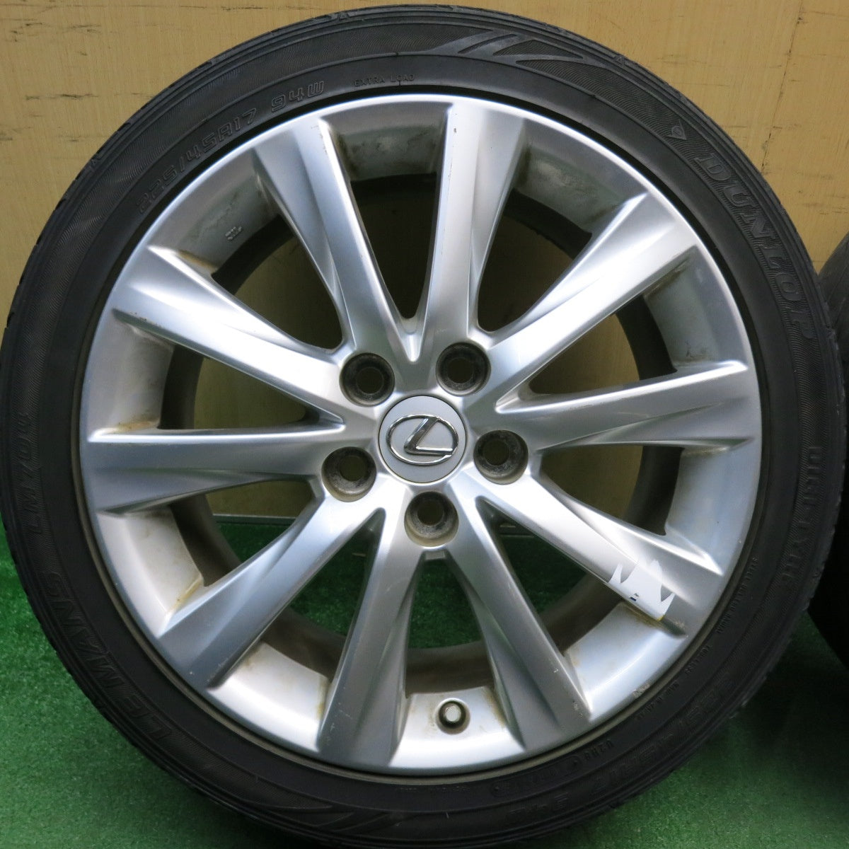 センサー付★レクサス IS 純正 225/45R17 ダンロップ LE MANS LM704 ルマン 17インチ PCD114.3/5H★6041910HAノ