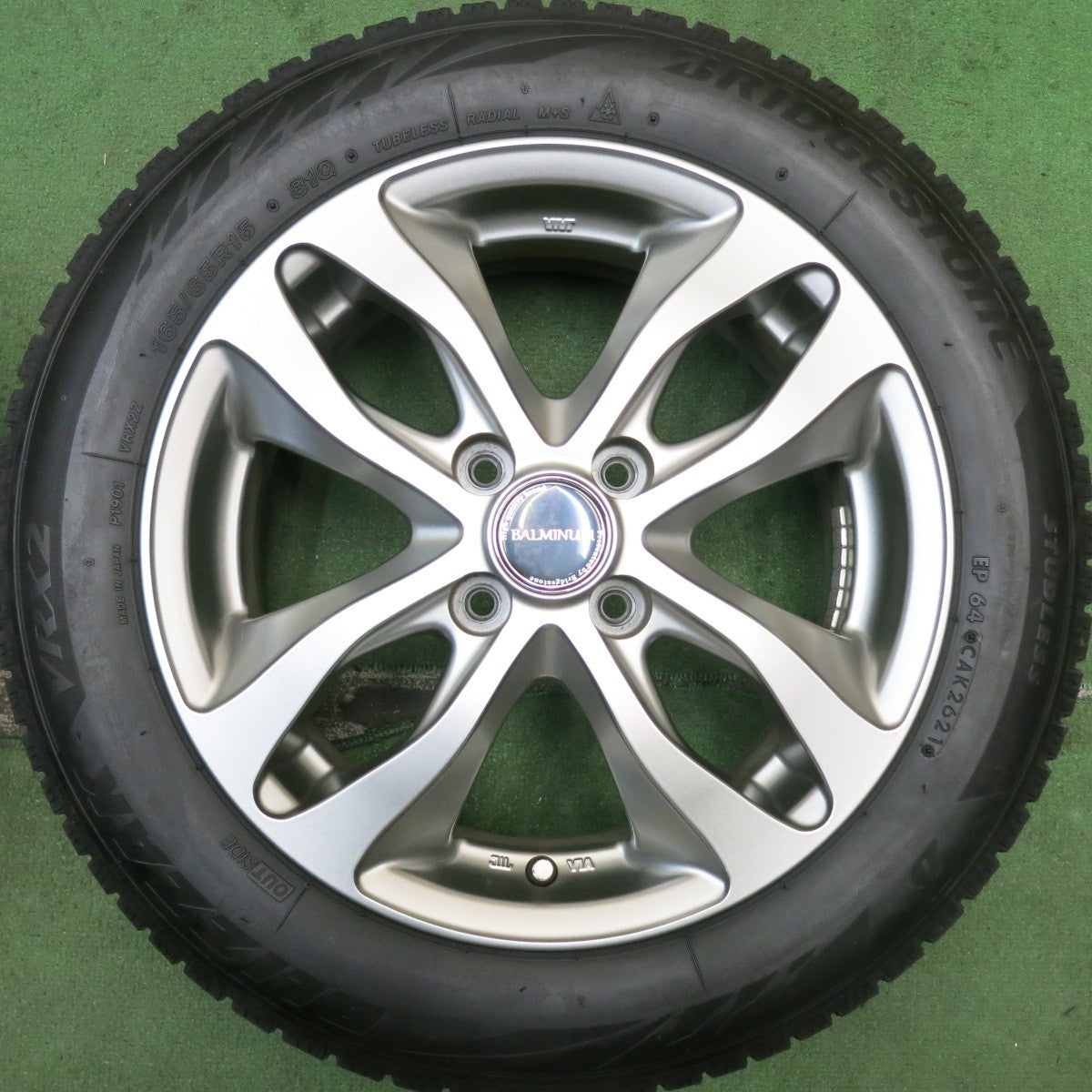 キレイ！21年★スタッドレス 165/65R15 ブリヂストン ブリザック VRX2 BALMINUM バルミナ 15インチ ソリオ ハスラー 等 PCD100/4H★5080910HAス