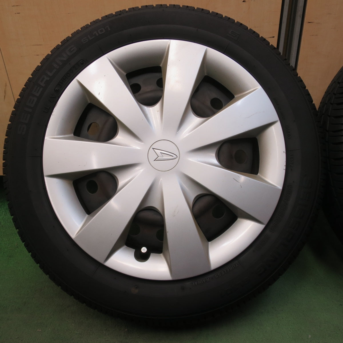 4本価格◎ダイハツ ミライース 純正 スチール 155/65R14 セイバーリング SL101 14インチ PCD100/4H◎6071301イノ