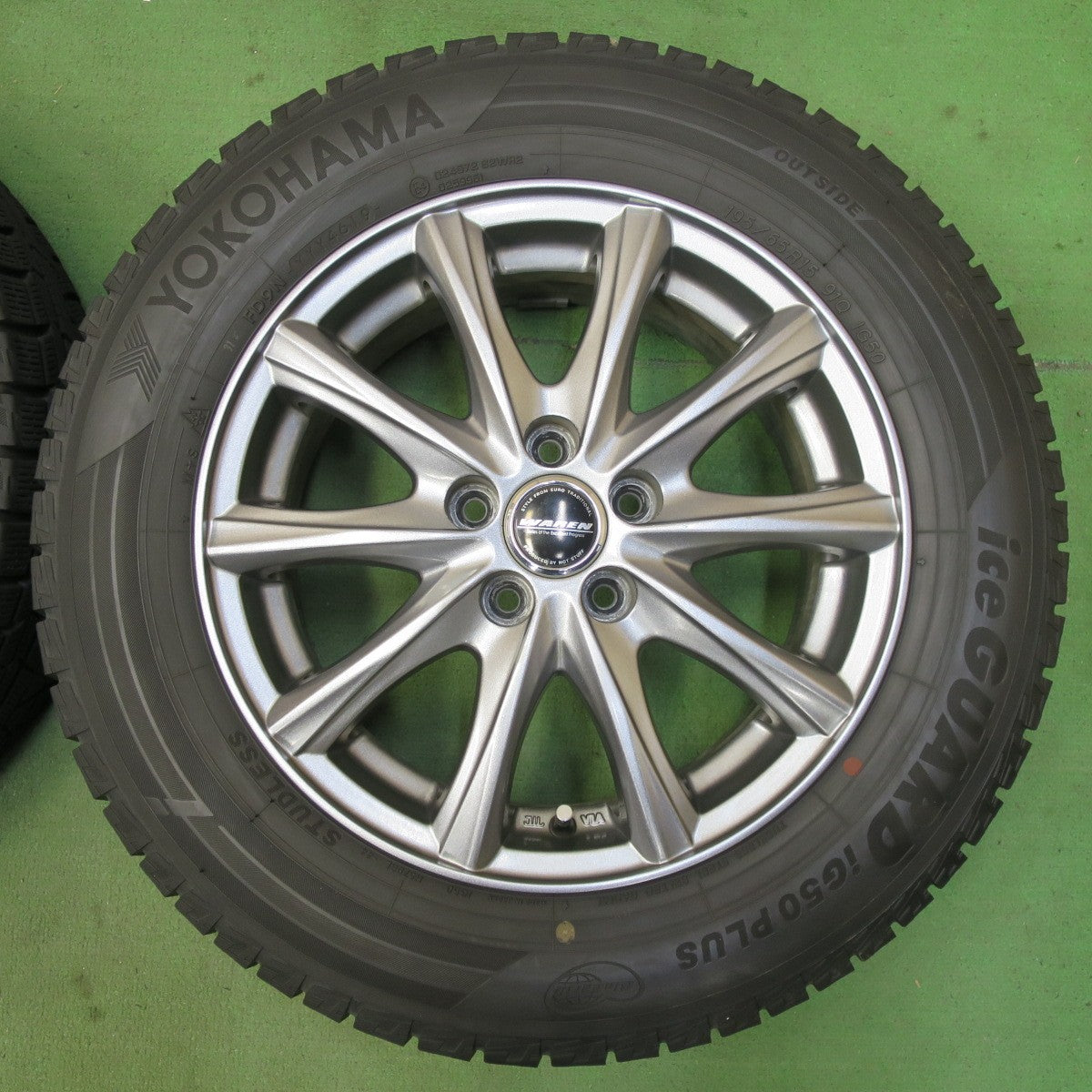バリ溝！9.5分★プリウス 等 195/65R15 スタッドレス ヨコハマ アイスガード iG50 プラス WAREN ヴァーレン 15インチ PCD100/5H★5062907イス