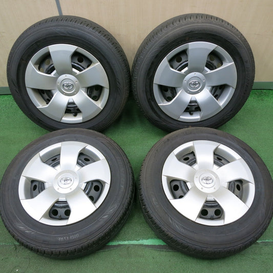 *送料無料* バリ溝！ほぼ10分★トヨタ シエンタ 純正 スチール 175/70R14 ダンロップ EC202 14インチ PCD100/4H★4051708HAノ