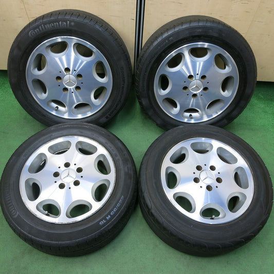 [送料無料] バリ溝！9分★ベンツ R129 SLクラス 純正 225/55R16 コンチネンタル コンチプレミアムコンタクト2 ヨコハマ DNA S.drive 16インチ PCD112/5H★4111207SYノ