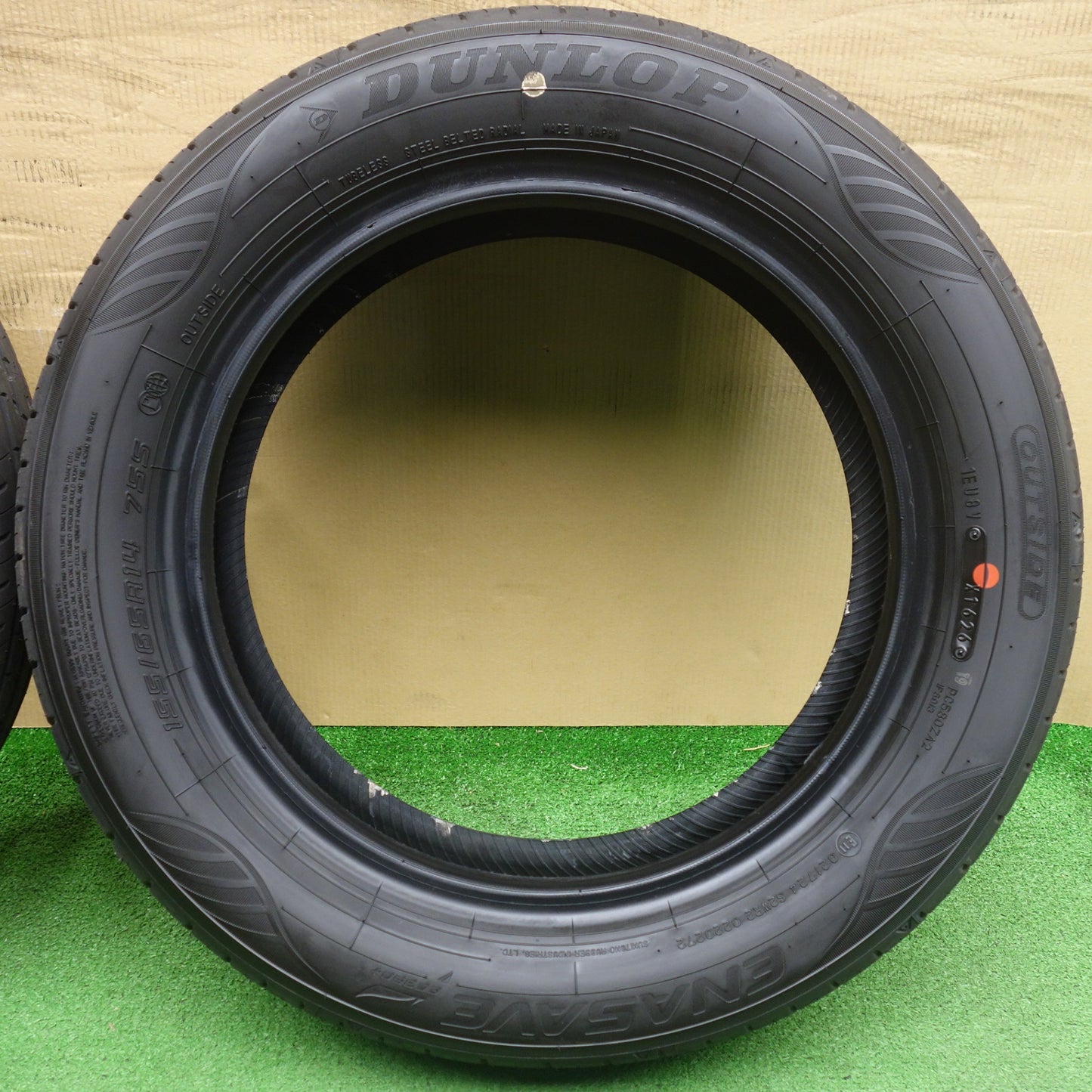 新車外し！26年★155/65R14 ダンロップ エナセーブ EC350+ タイヤ 14インチ スペーシア N-BOX デイズ ワゴンR タント 等★6072602KTノタ