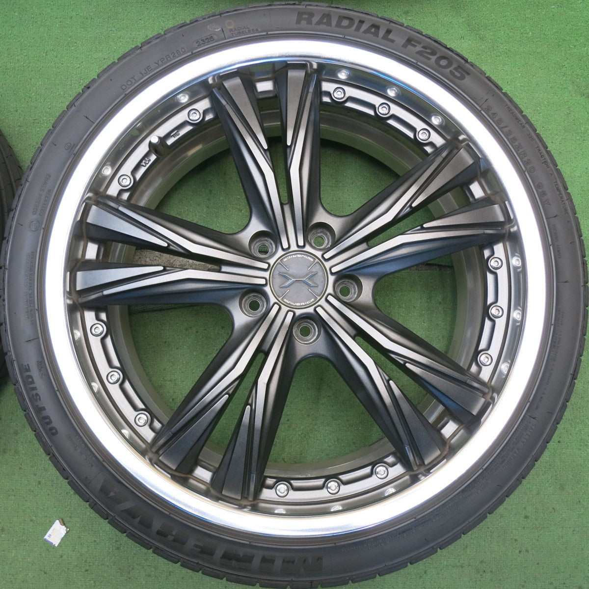バリ溝！25年！9分◎MAVERICK 605S-R 245/35R20 ミネルバ ラジアル F205 マーベリック 20インチ PCD114.3/5H◎6090601HAノ