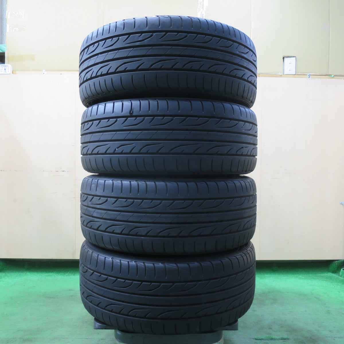 [送料無料] バリ溝！21年！9分！付属品付★BBS RG116 235/40R18 ダンロップ ルマン LM704 18インチ PCD114.3/5H★5022602イノ