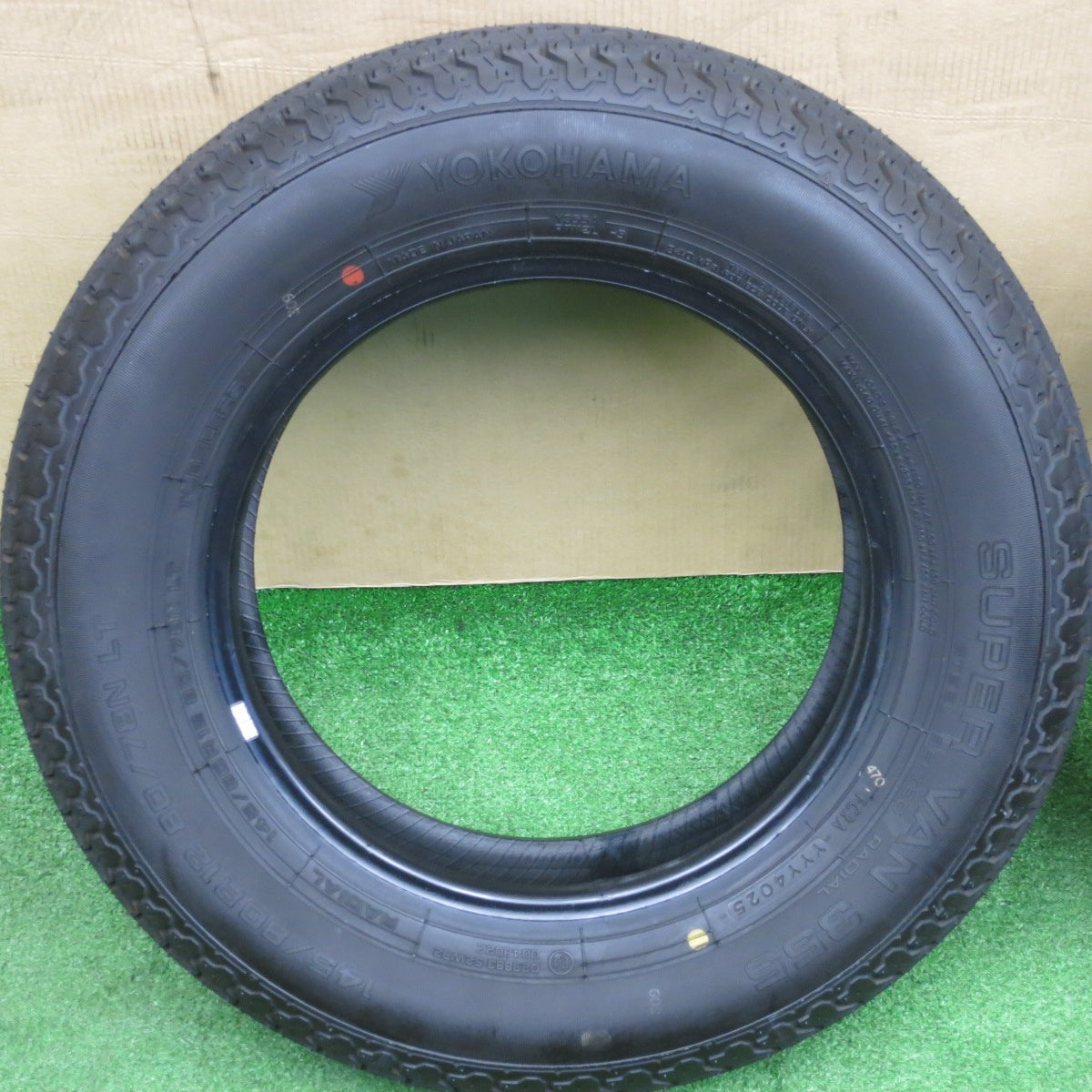 新車外し！25年★145/80R12 80/78N ヨコハマ SUPER VAN 355 タイヤ 12インチ キャリイ エブリイ 等★6020603NKノタ