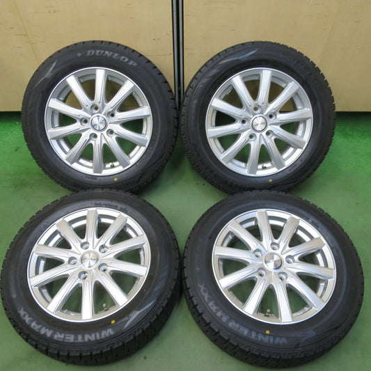 バリ溝！21年！キレイ！9.5分★スタッドレス 185/65R15 ダンロップ ウインターマックス WM02 JOKER ジョーカー 15インチ PCD114.3/5H★5111304TTス