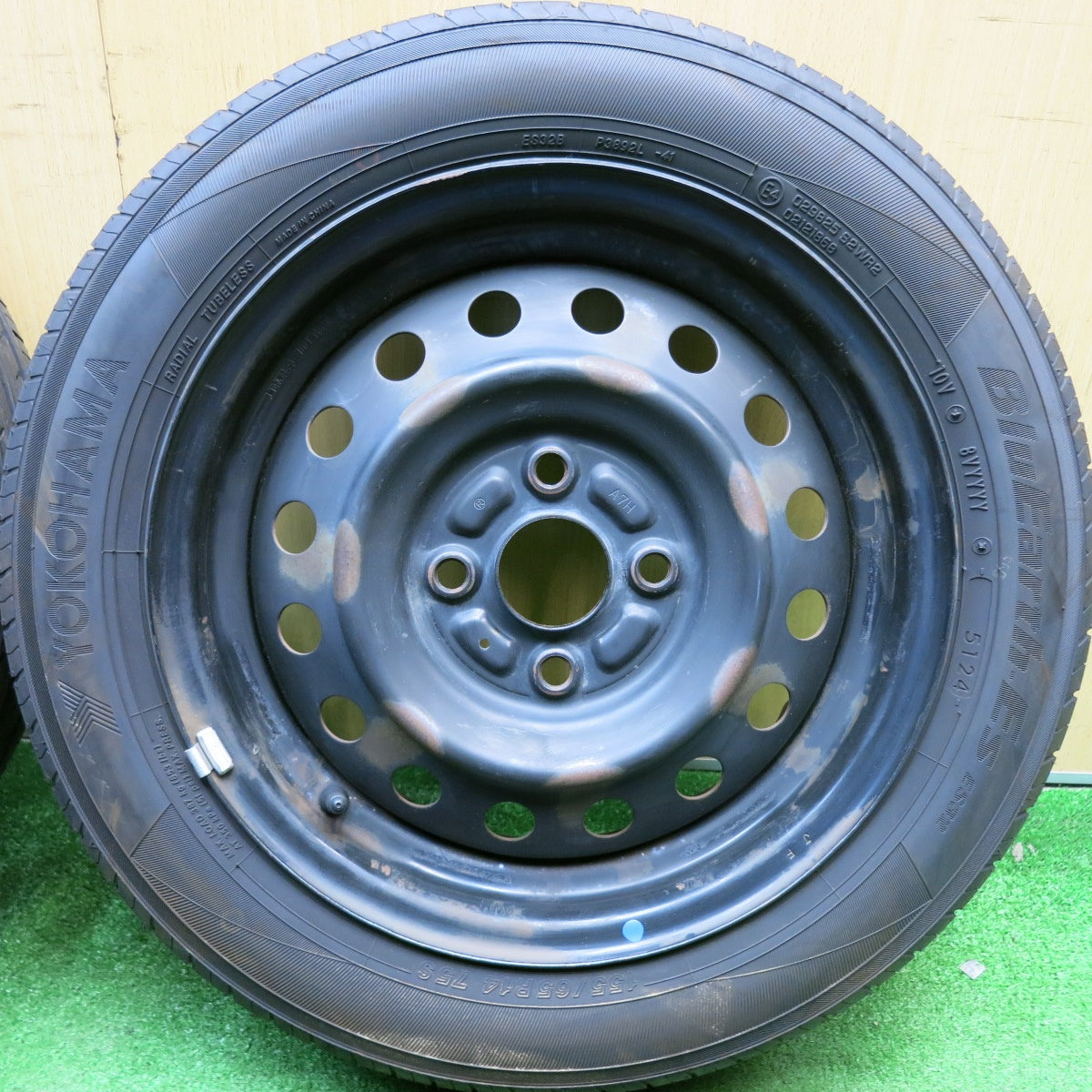 4本価格！24年★155/65R14 ヨコハマ BluEarth-ES ES32 スチール ホイール ブルーアース 14インチ PCD100/4H★6050302HAノ