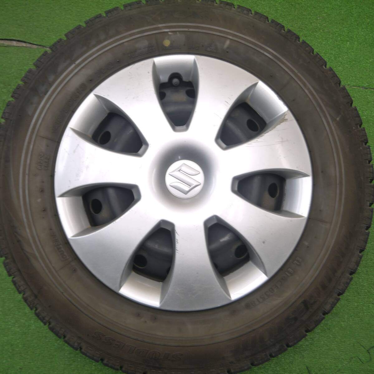 4本価格★スズキ ワゴンR 純正 スチール 145/80R13 スタッドレス ブリヂストン ブリザック VRX 13インチ PCD100/4H★4120210Hス