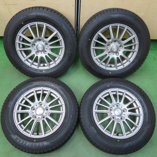 バリ溝！22年！キレイ！9.5分★スタッドレス 195/65R15 グッドイヤー アイスナビ8 ravrion selzer ラブリオン 15インチ PCD114.3/5H★5050211イス