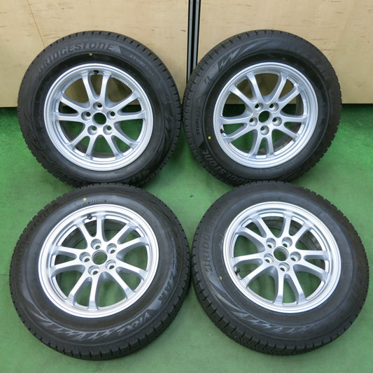 [送料無料] バリ溝！22年！キレイ！9.5分以上★トヨタ 50系 プリウス 純正 195/65R15 スタッドレス ブリヂストン ブリザック VRX2 15インチ PCD100/5H★4122707SYス