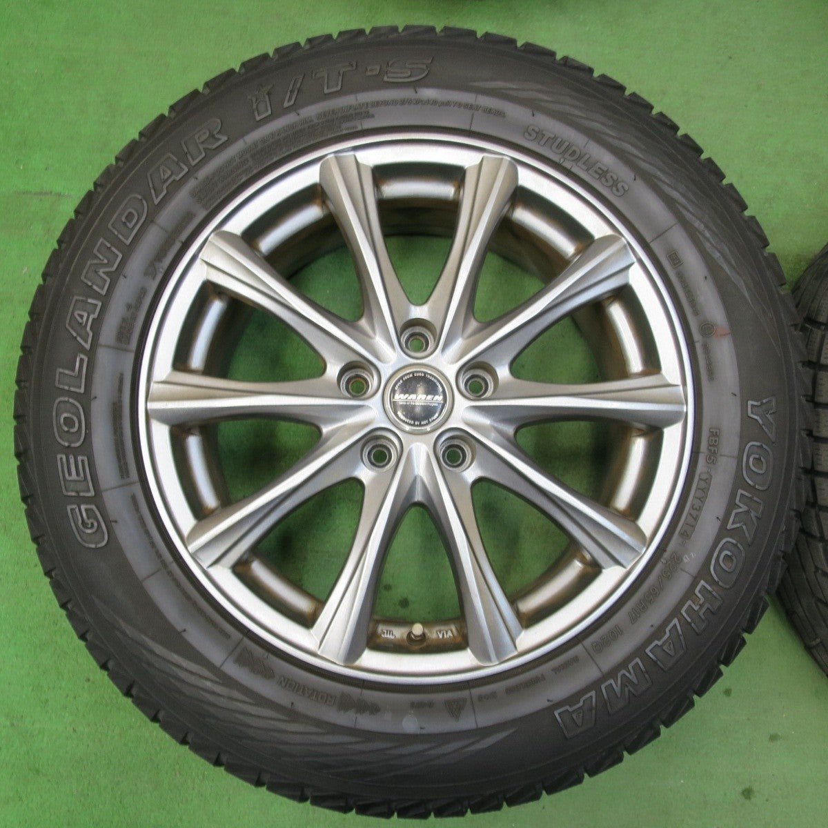 バリ溝！9.5分★スタッドレス 225/65R17 ヨコハマ ジオランダー i/T-S WAREN ヴァーレン 17インチ PCD114.3/5H★5012106イス