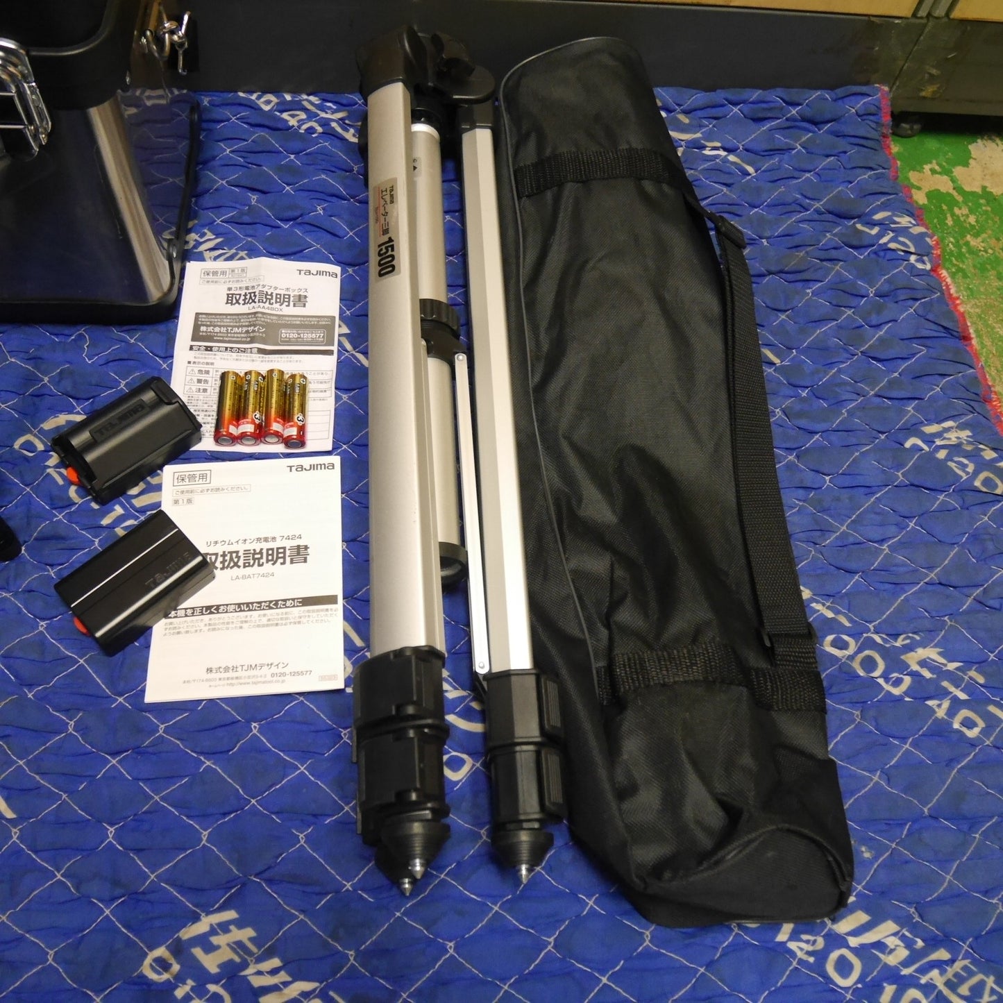 [送料無料] 三脚 受光器 付き☆Tajima タジマ グリーン レーザー 墨出し器 ZEROG2LN-KJC SFRCV-GNAVI2 ZERO GREEN NAVI ジンバル KJC 墨出器 測定器 TJM 現状品☆