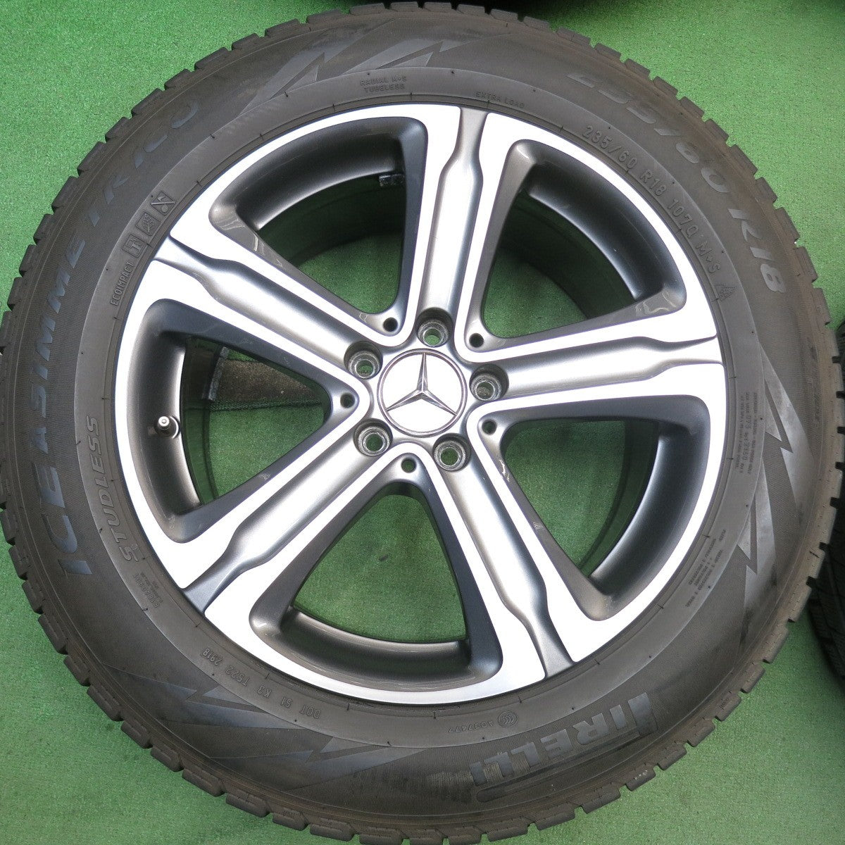 キレイ◎ベンツ GLC X253 C253 純正 235/60R18 スタッドレス ピレリ アイスアシンメトリコ 18インチ PCD112/5H◎6071808HAス
