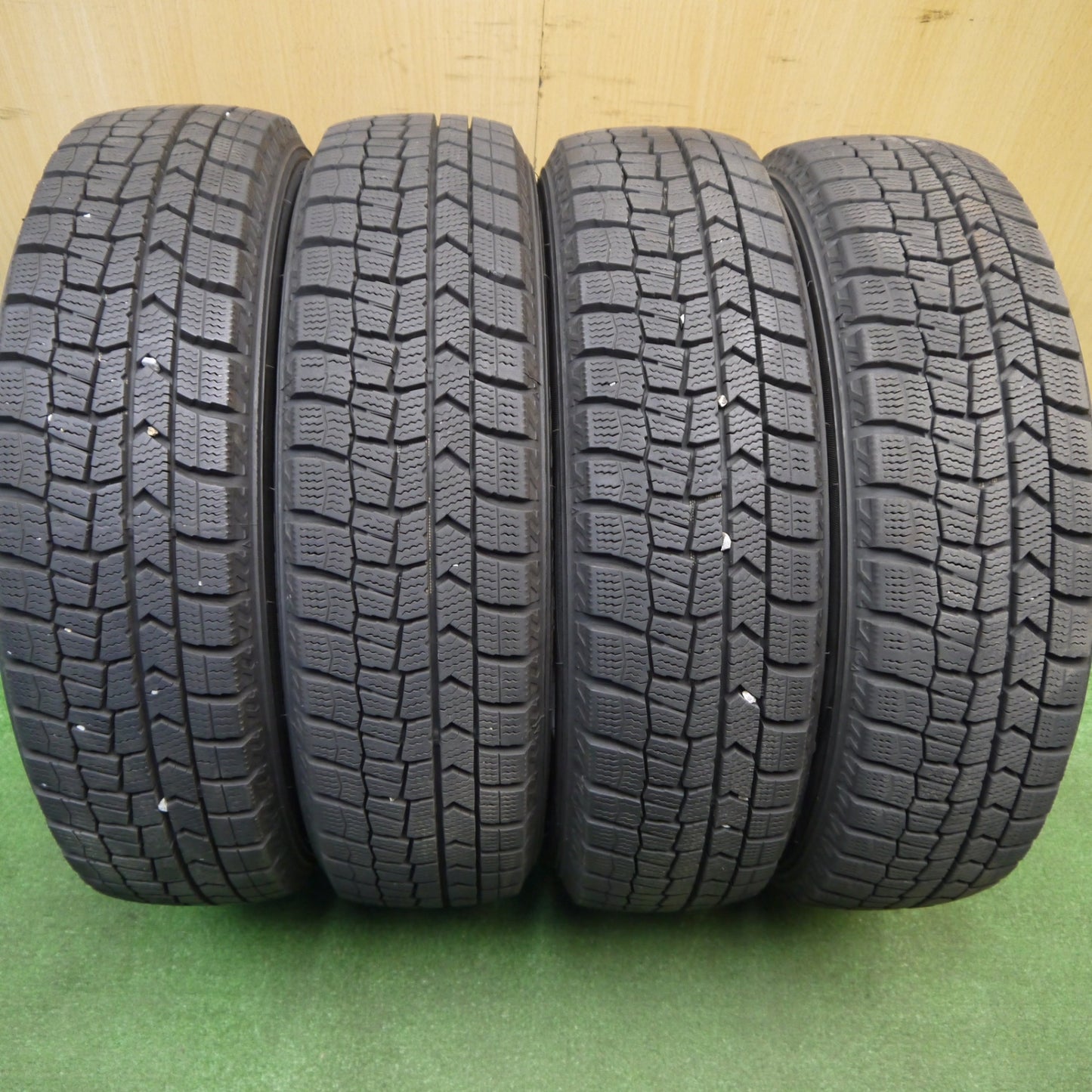 バリ溝！22年！9.5分★スタッドレス 155/65R14 ダンロップ ウインターマックス WM02 FEID フェイド 14インチ PCD100/4H★6011405Hス