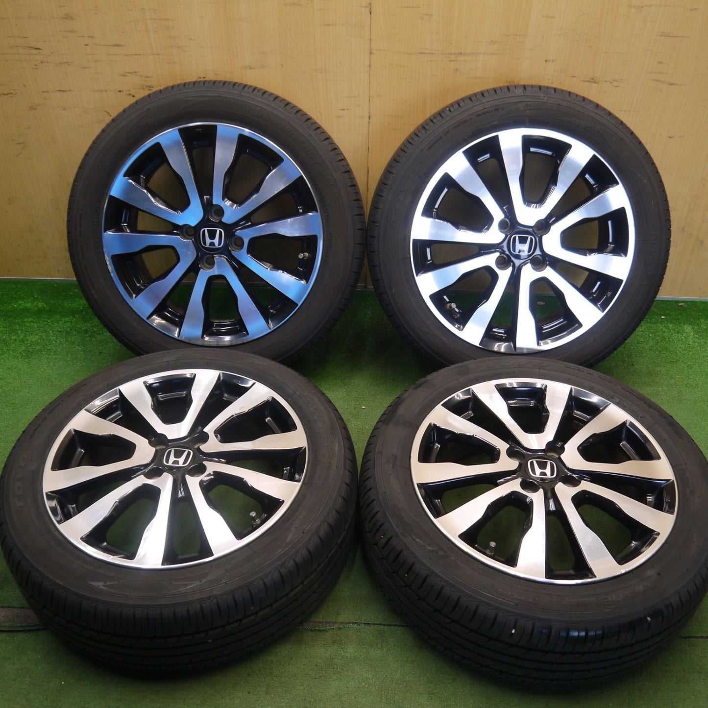 バリ溝！25年！9.5分以上◎ホンダ GE8 フィット RS 純正 185/55R16 トーヨー ナノエナジー3 プラス 16インチ PCD100/4H◎6062602Hノ