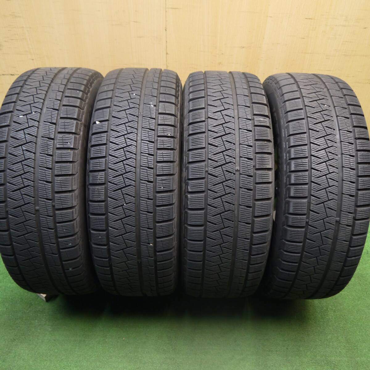 バリ溝！キレイ！8.5分★スタッドレス 215/60R17 ピレリ アイスアシンメトリコ プラス VELVA KEVIN ヴェルヴァ 17インチ PCD114.3/5H★5032403Hス