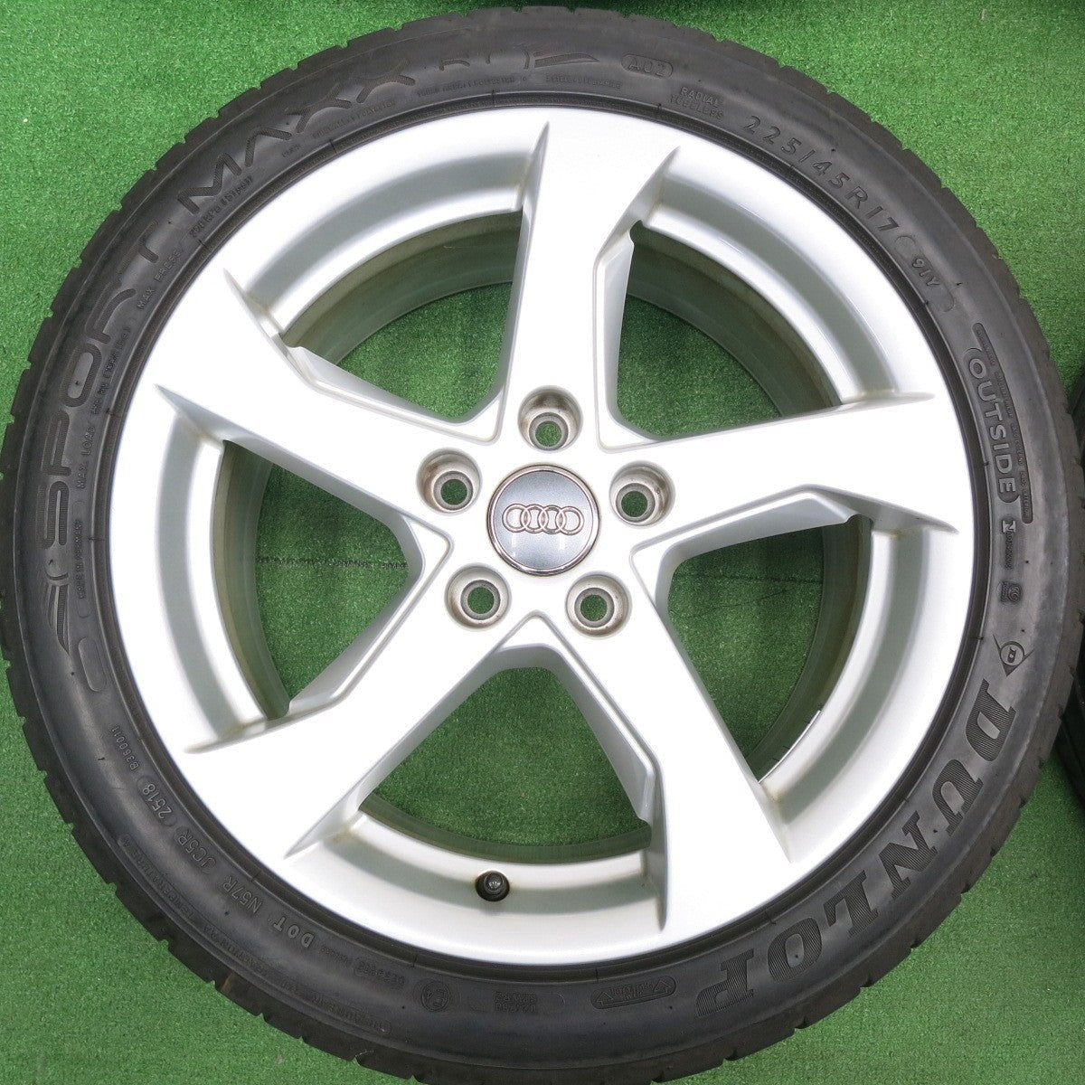[送料無料] キレイ★アウディ 8V A3 スポーツバック 純正 225/45R17 ダンロップ スポーツマックス RT 17インチ PCD112/5H★4123003HAノ
