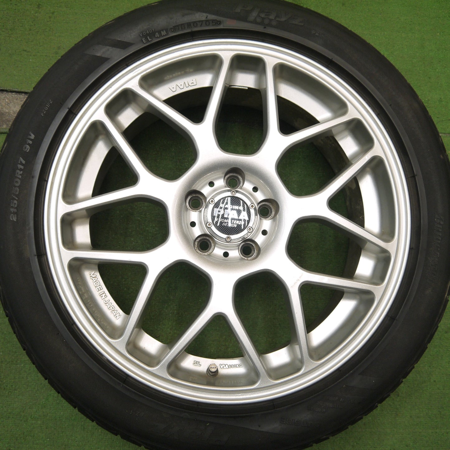キレイ★86 BRZ 等 215/50R17 ブリヂストン プレイズ PZ-1 RACING PIAA SUPER MESH MOMO ピア 17インチ PCD100/5H★5070101Hノ
